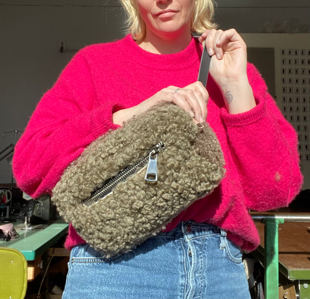 
            
                Load image into Gallery viewer, YBH Pocket Shearling Fanny Pack
            
        